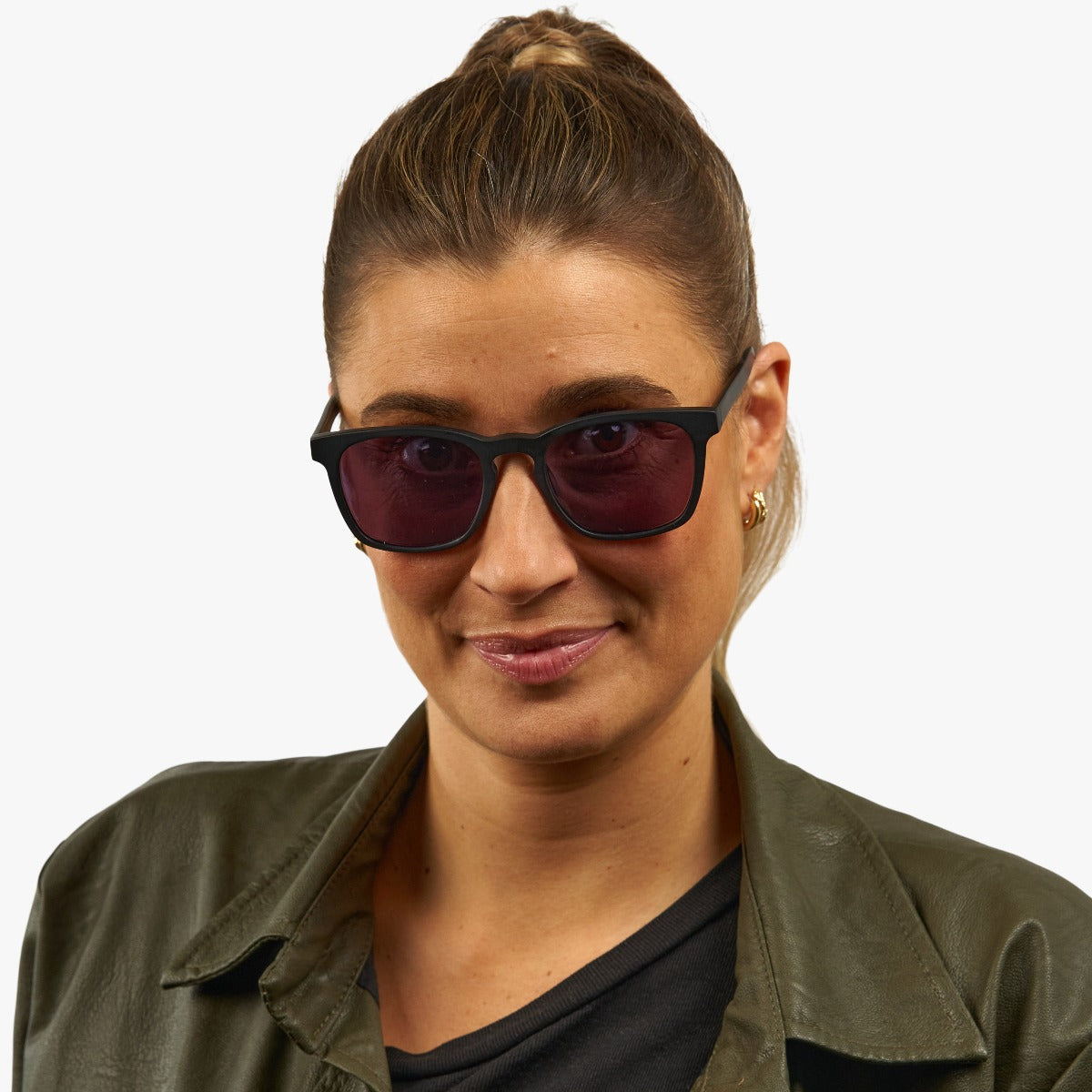 Luxreaders stylish Women's Bornholm Black Sunglasses. Made from Acetate in a Square shape.