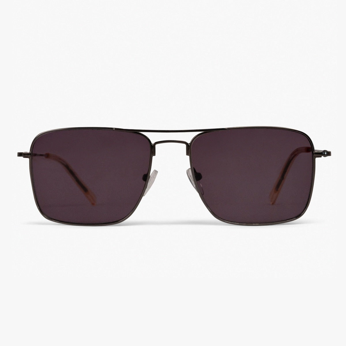 Luxreaders stylish Lidköping Gun Sunglasses. Made from Stainless steel in a Square shape.