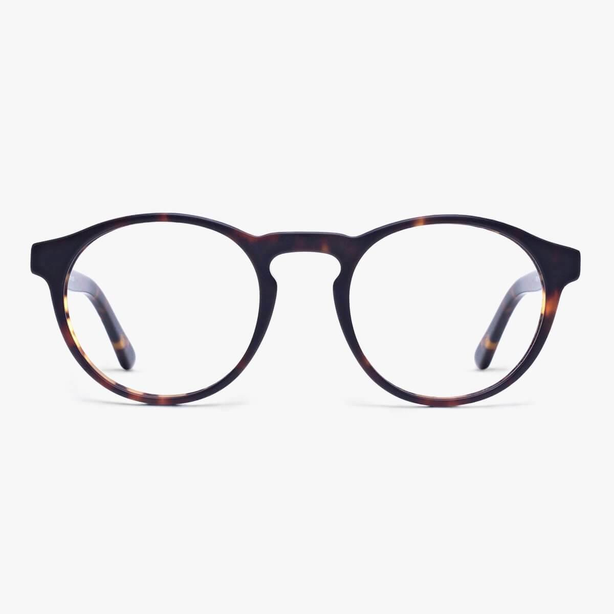Luxreaders stylish Men's Trondheim Dark Turtle Reading glasses. Made from Acetate in a Round shape.