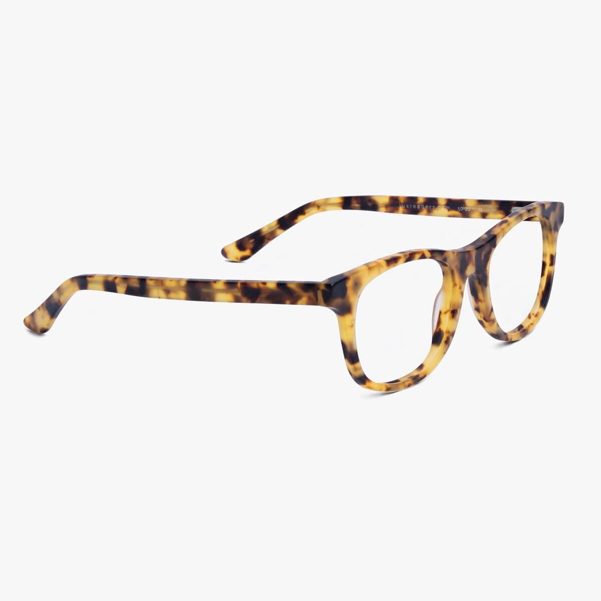 Luxreaders stylish Women's Malmö Light Turtle Reading glasses. Made from Acetate in a Square shape.