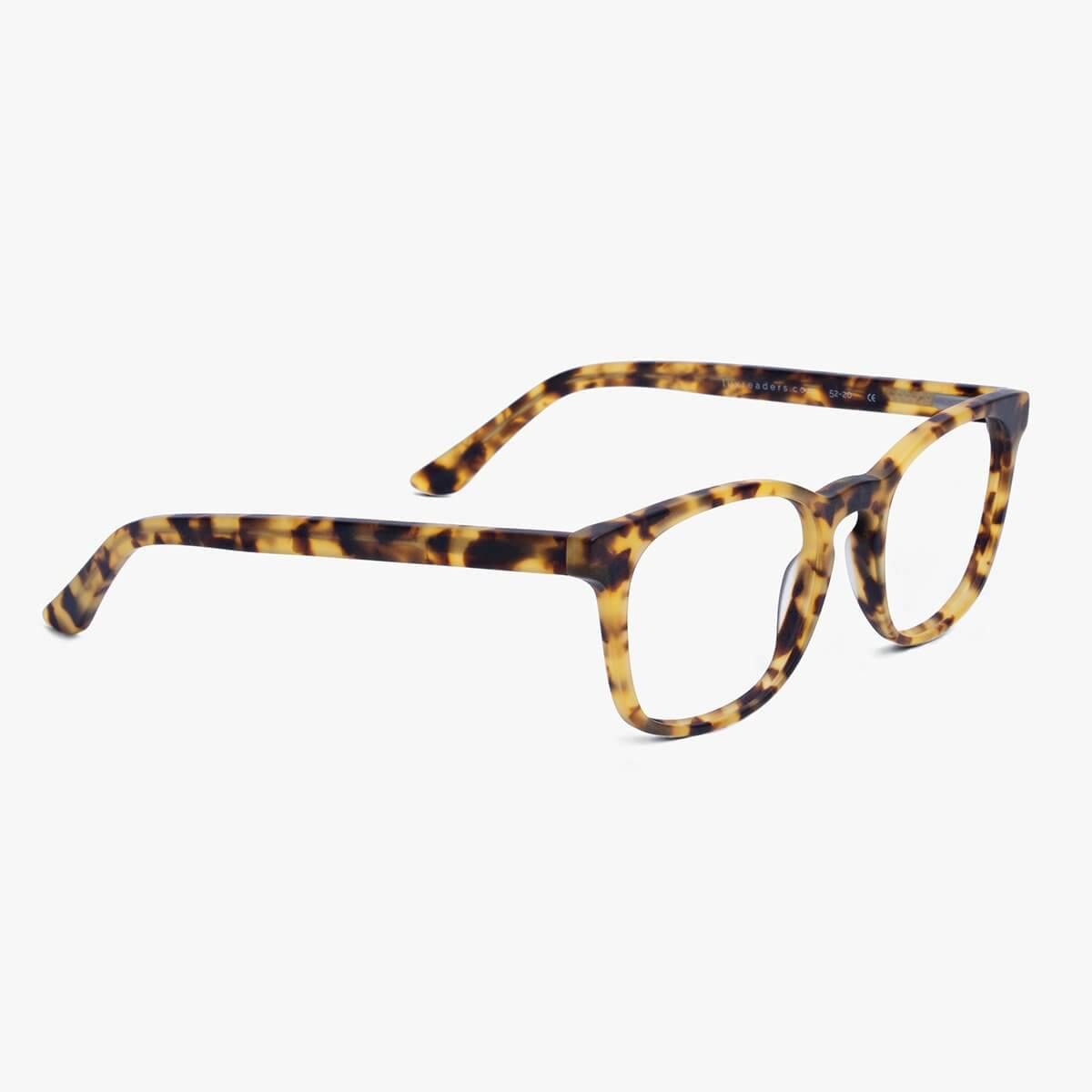 Luxreaders stylish Bornholm Light Turtle Reading glasses. Made from Acetate in a Square shape.