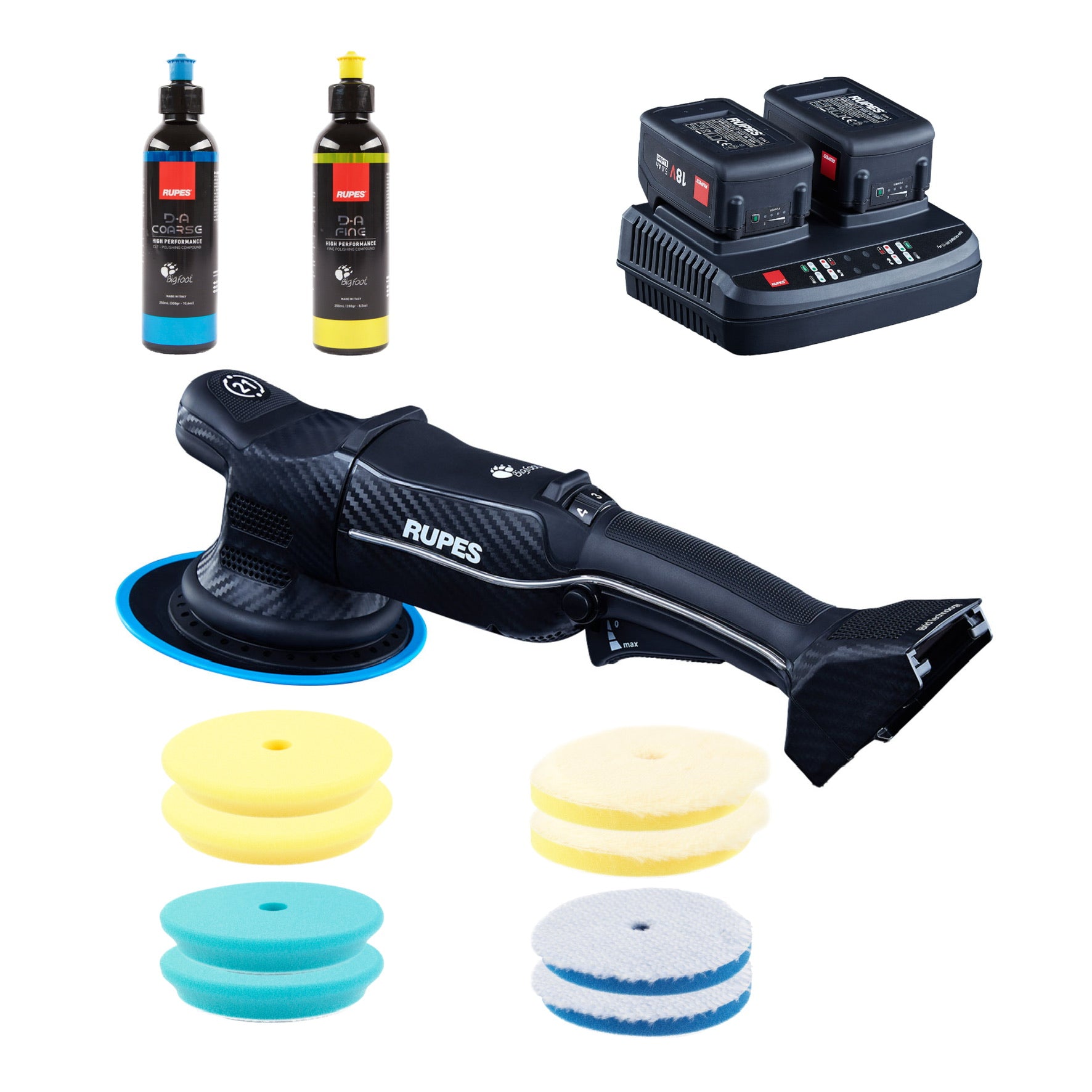 Rupes HLR21 iBrid Dual Action Polermaskine (Kit System)