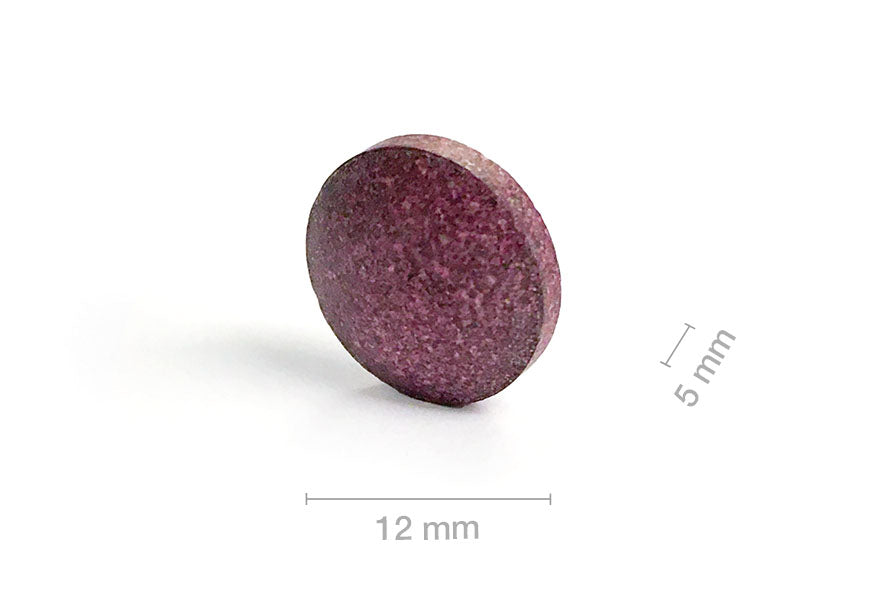 Berryflow kosttillskott burk med 120 tabletter, innehåller hibiskus, tranbärsextrakt och vitamin C.