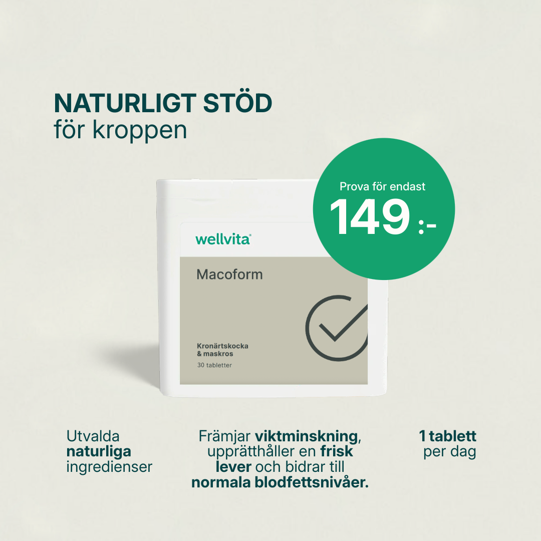Macoform kosttillskott, 60 tabletter med maskros och kronärtskocka.