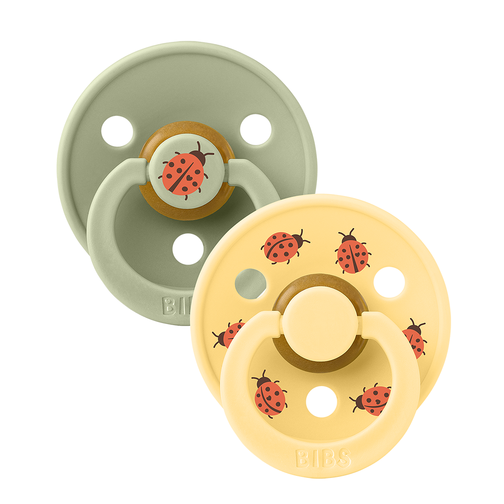 STUDIO Colour Pacifiers 2 Pack Ladybug - Sage/Pale Butter – Bibsworld ...