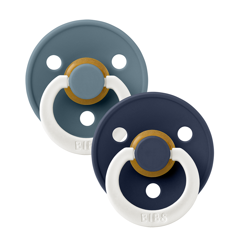 Colour GLOW Pacifiers 2 Pack - Petrol/Deep Space