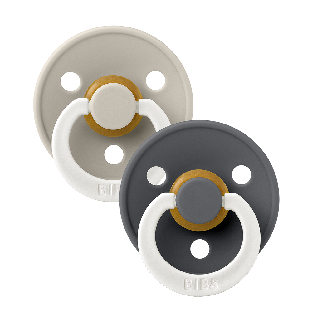 Colour GLOW Pacifiers 2 Pack - Sand/Iron