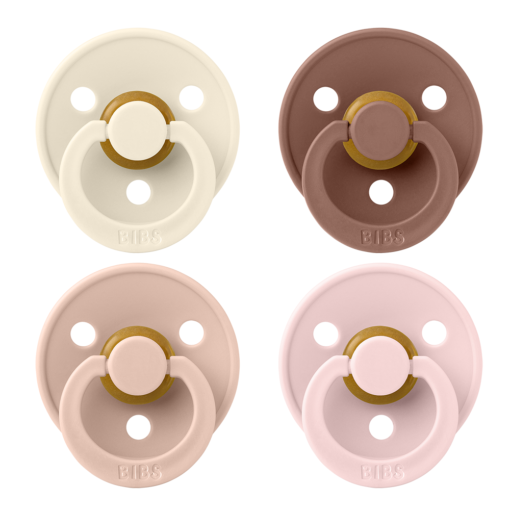 Colour Pacifiers 4 Pack - Ivory/Blush/Woodchuck/Blossom