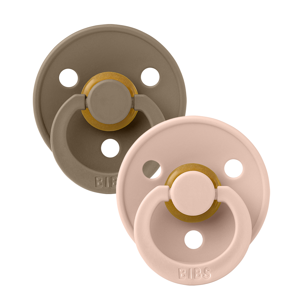 Colour Pacifiers 2 Pack - Dark Oak/Blush