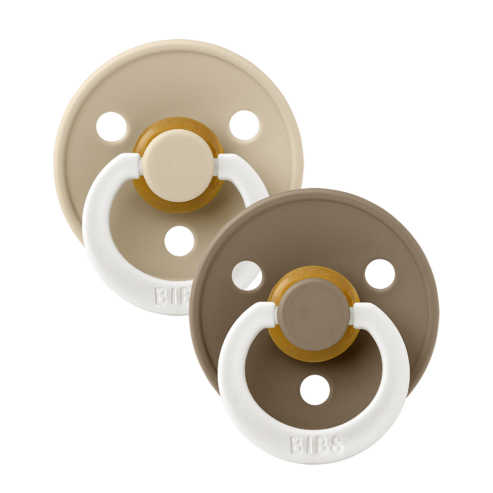 Colour GLOW Pacifiers 2 Pack - Vanilla/Dark Oak