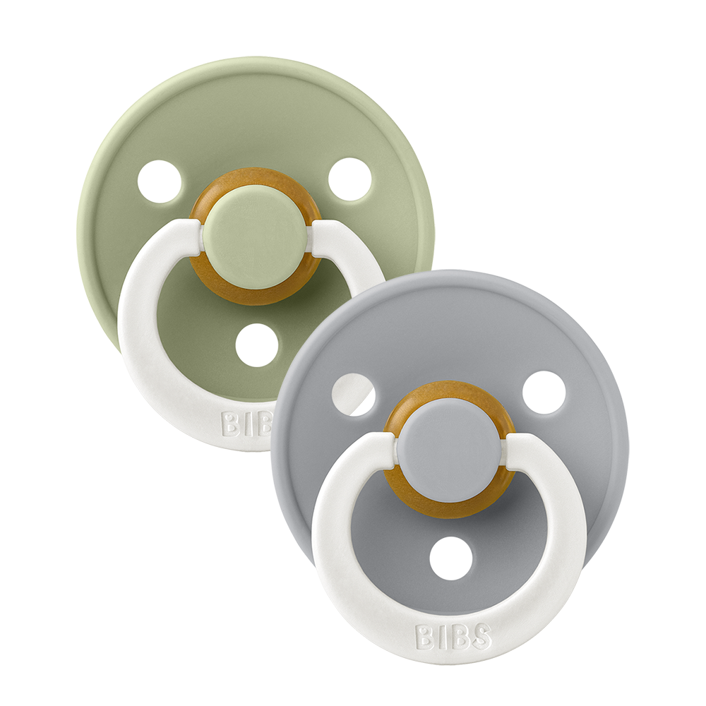Colour GLOW Pacifiers 2 Pack - Sage/Cloud