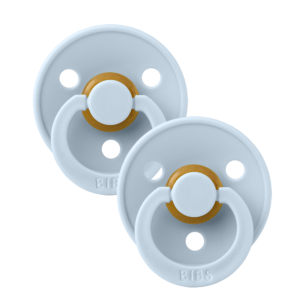 Colour Pacifiers 2 Pack - Baby Blue/Baby Blue