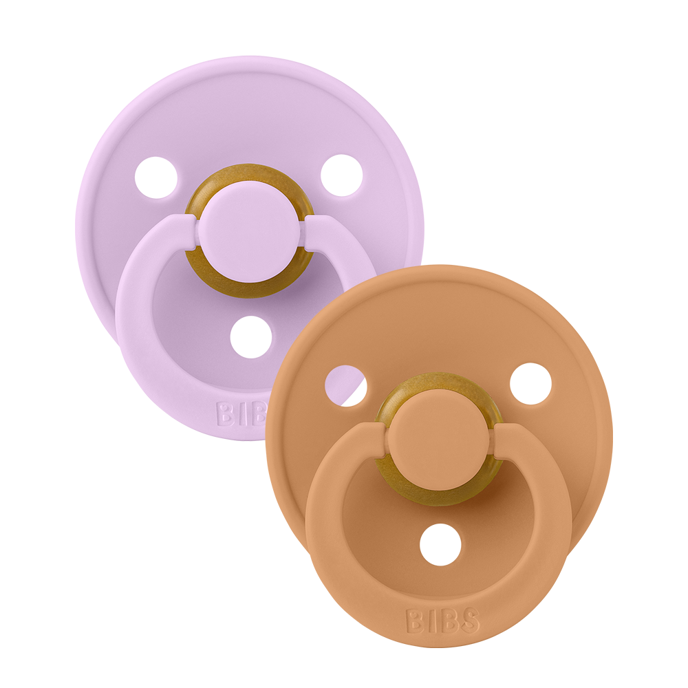 Colour Pacifiers 2 Pack - Violet Sky/Pumpkin