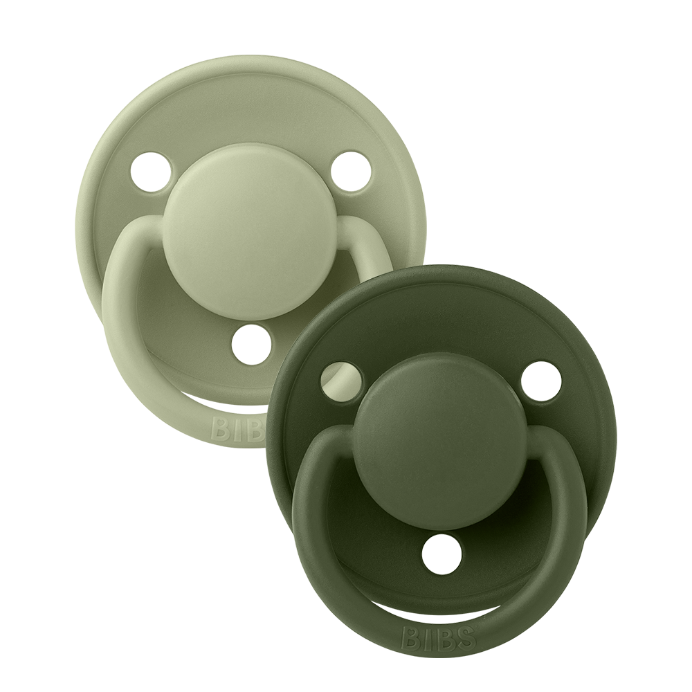 De Lux Pacifiers 2 Pack - Sage/Hunter Green