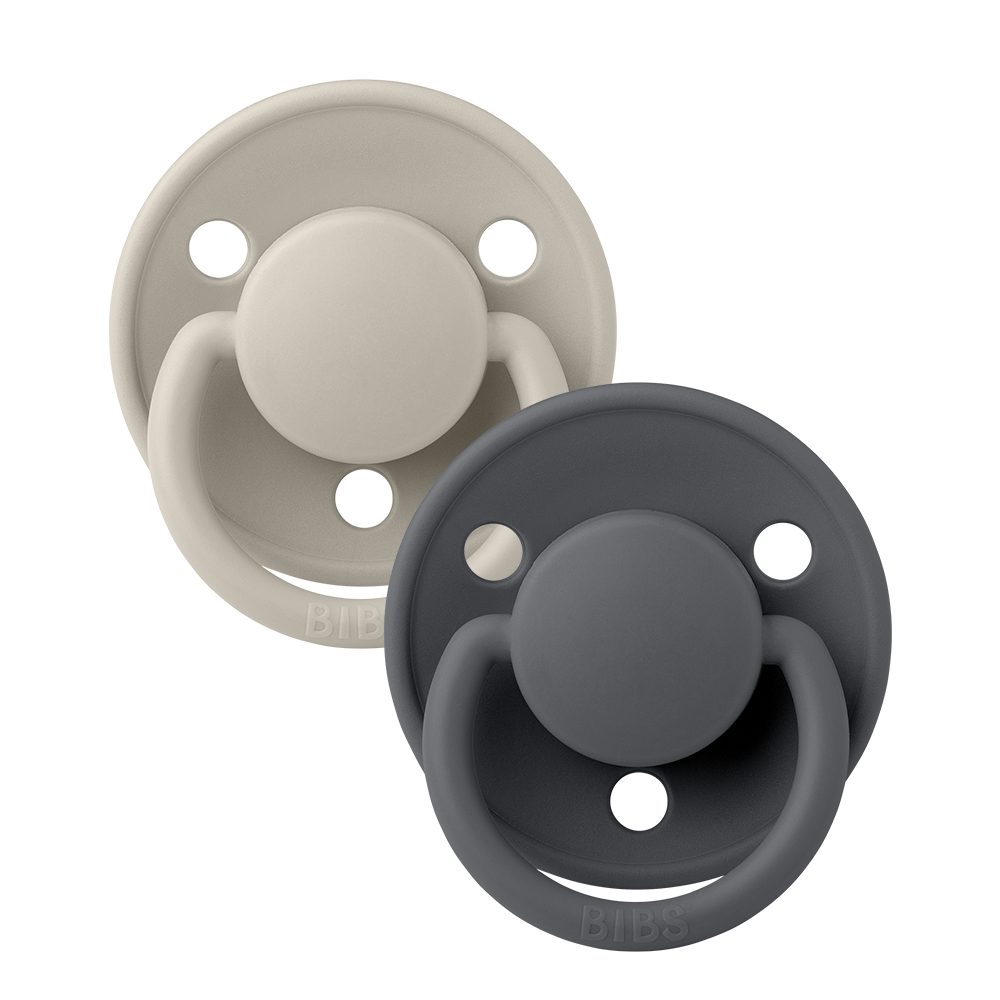 De Lux Pacifiers 2 Pack - Sand/Iron