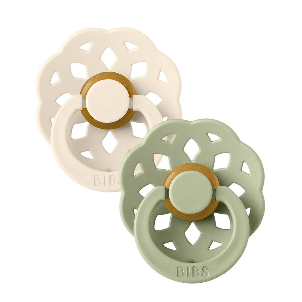 Boheme Pacifiers 2 Pack - Ivory/Sage