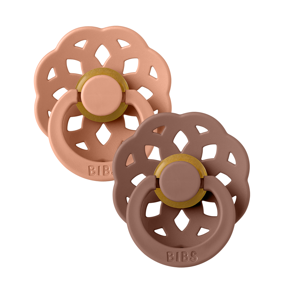 Boheme Pacifiers 2 Pack - Peach/Woodchuck