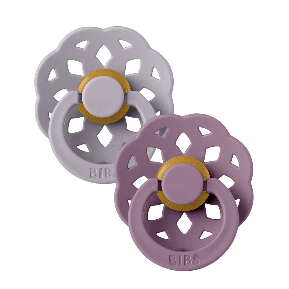 Boheme Pacifiers 2 Pack - Fossil Grey/Mauve