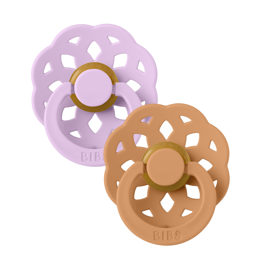 Boheme Pacifiers 2 Pack - Violet Sky/Pumpkin