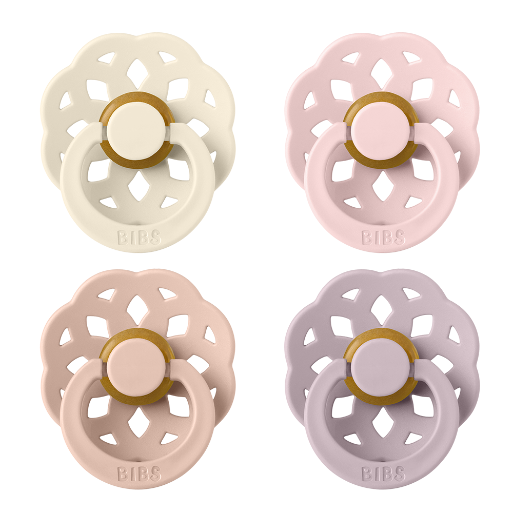 Boheme Pacifiers 4 Pack - Ivory/Blush/Blossom/Dusky Lilac