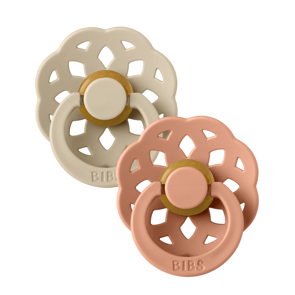Boheme Pacifiers 2 Pack - Vanilla/Peach