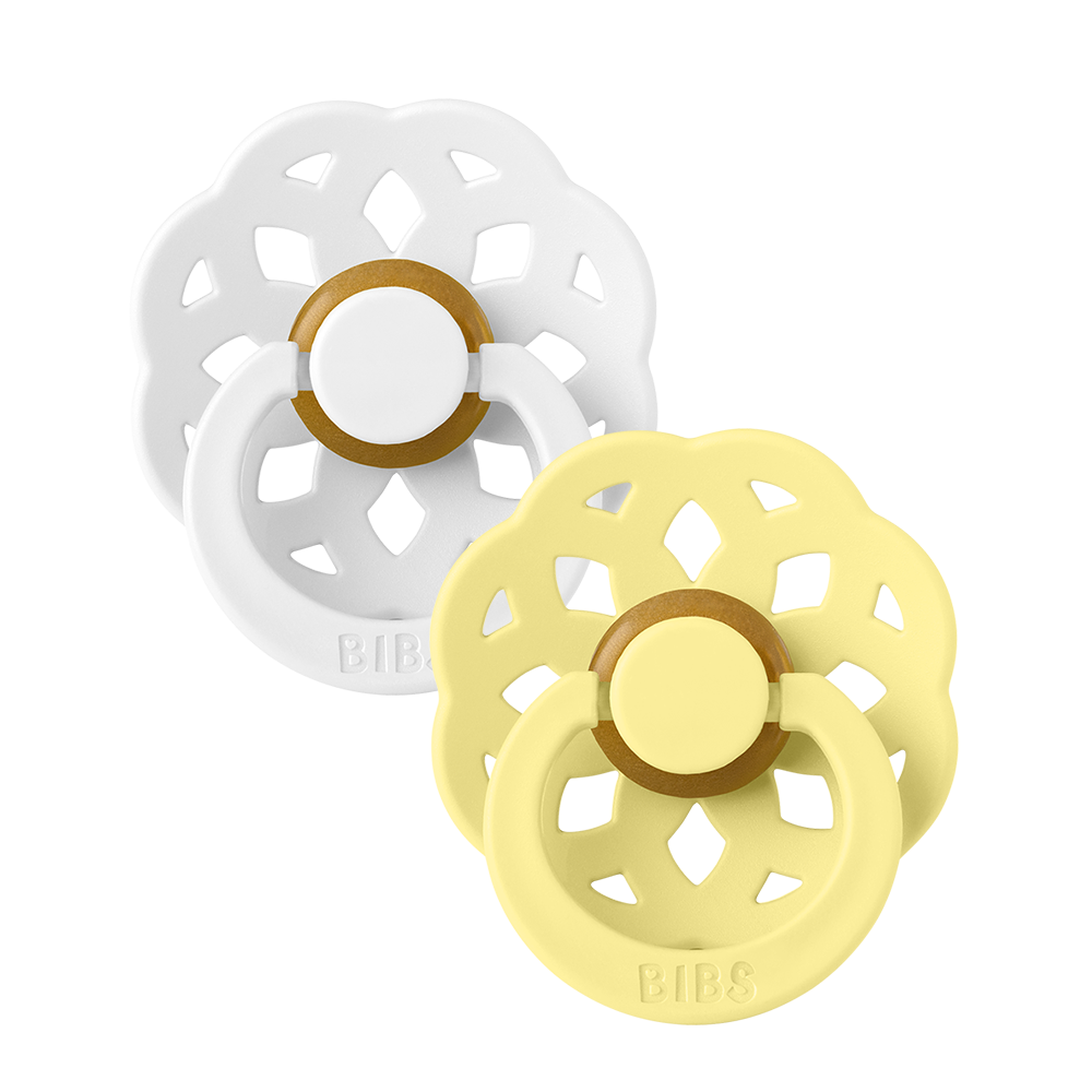 Boheme Pacifiers 2 Pack - White/Sunshine