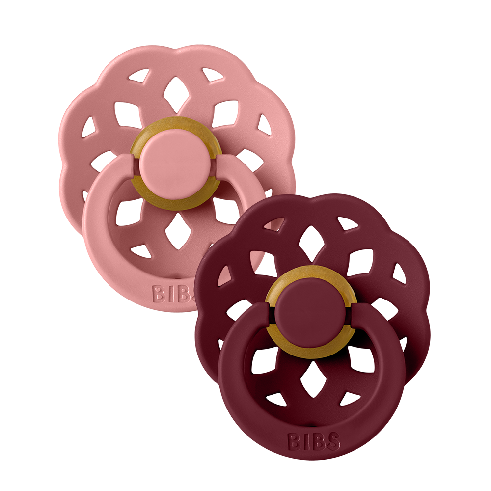 Boheme Pacifiers 2 Pack - Dusty Pink/Elderberry