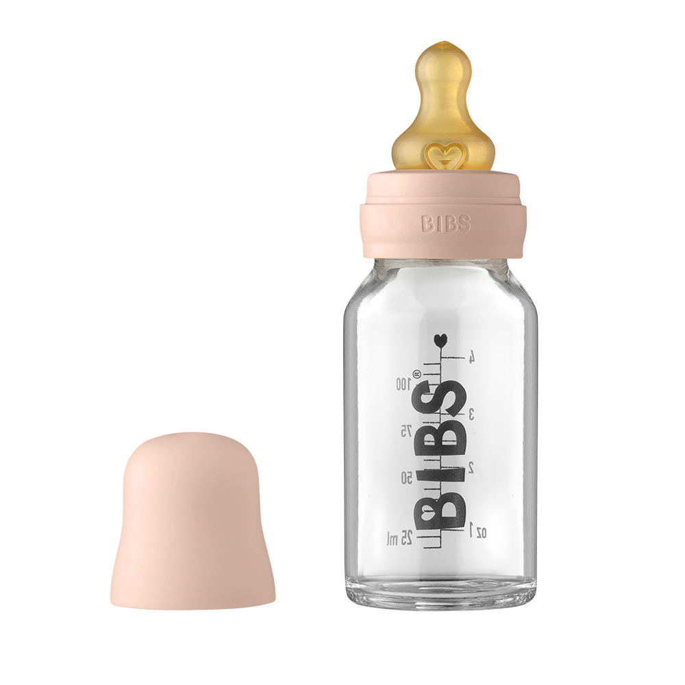 Baby Glass Bottle Complete Set 110ml - Blush