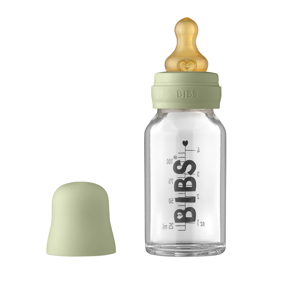 Baby Glass Bottle Complete Set 110ml - Sage
