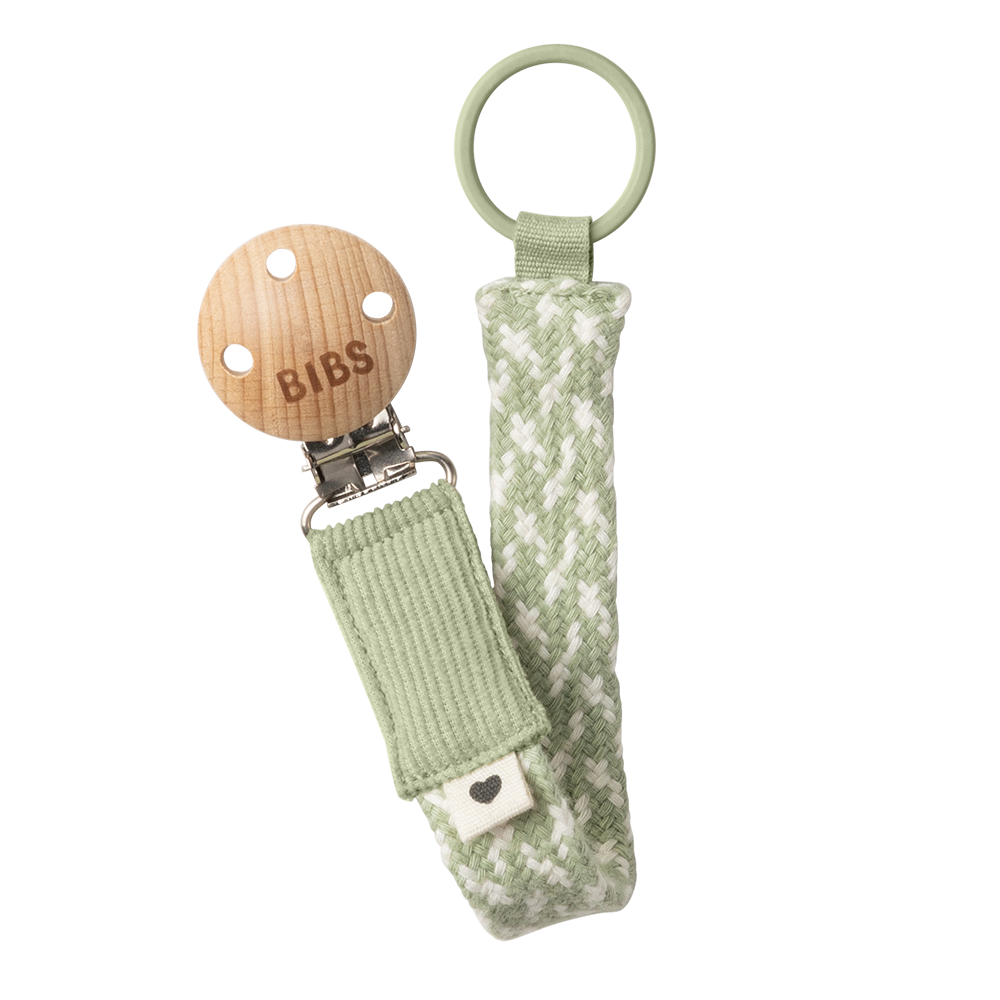 Pacifier Clip - Sage/Ivory