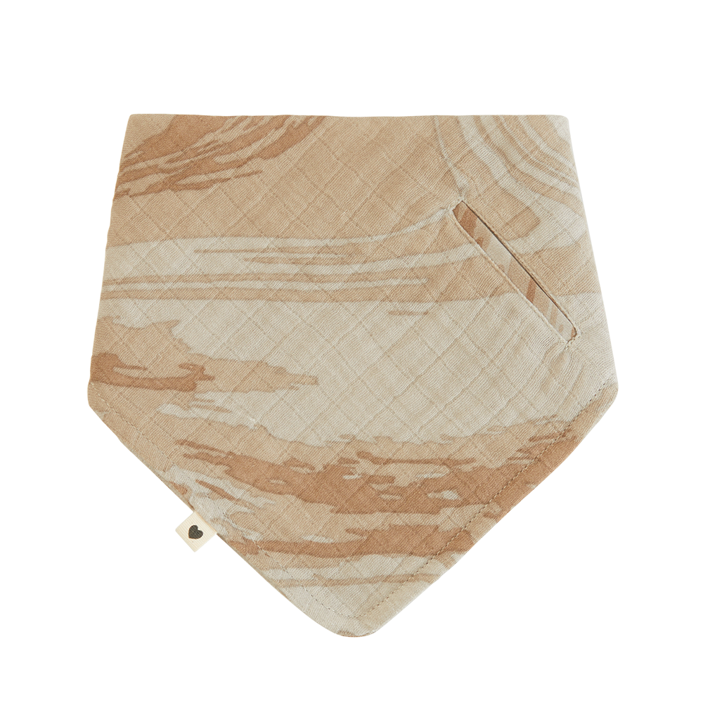 Bandana Bib - Tie Dye Camo Sand