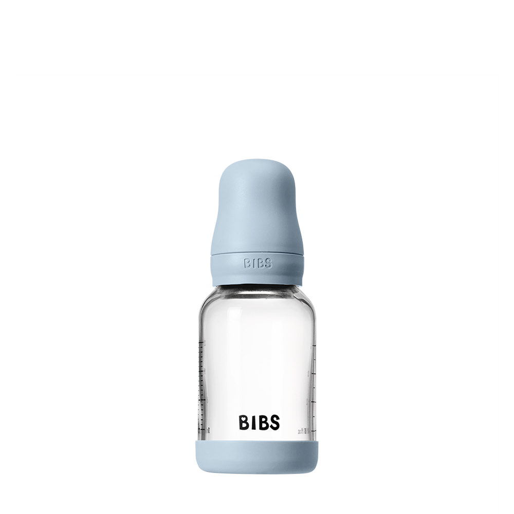 Baby Glass Bottle Set 4oz Latex - Baby Blue