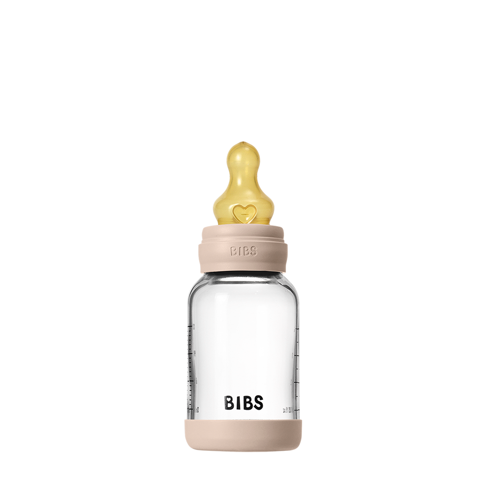 Baby Glass Bottle Set 4oz Latex - Blush