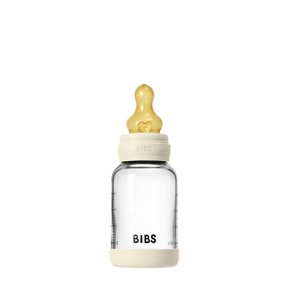 Baby Glass Bottle Set 4oz Latex - Ivory