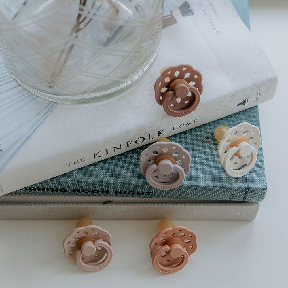 Boheme Pacifiers 2 Pack - Vanilla/Peach