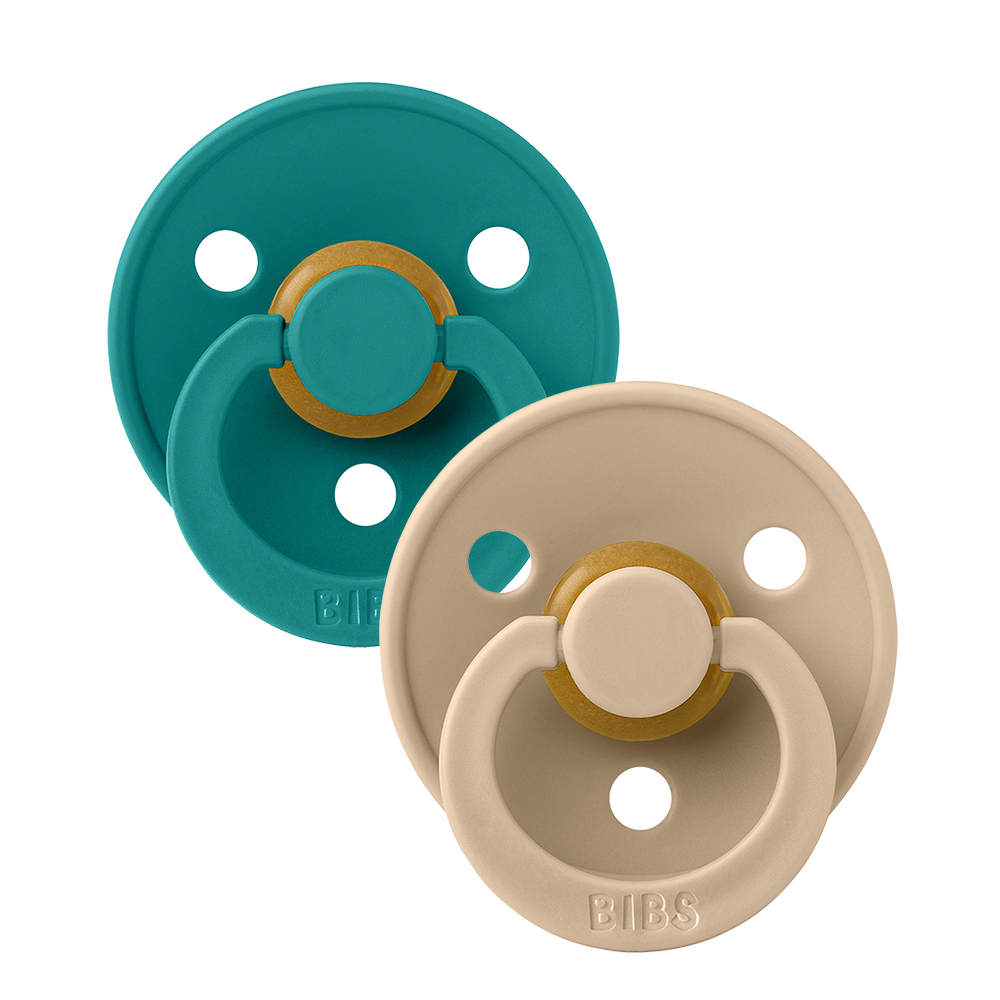 BIBS Colour Pack Scuba/Taupe Natural Rubber Pacifiers
