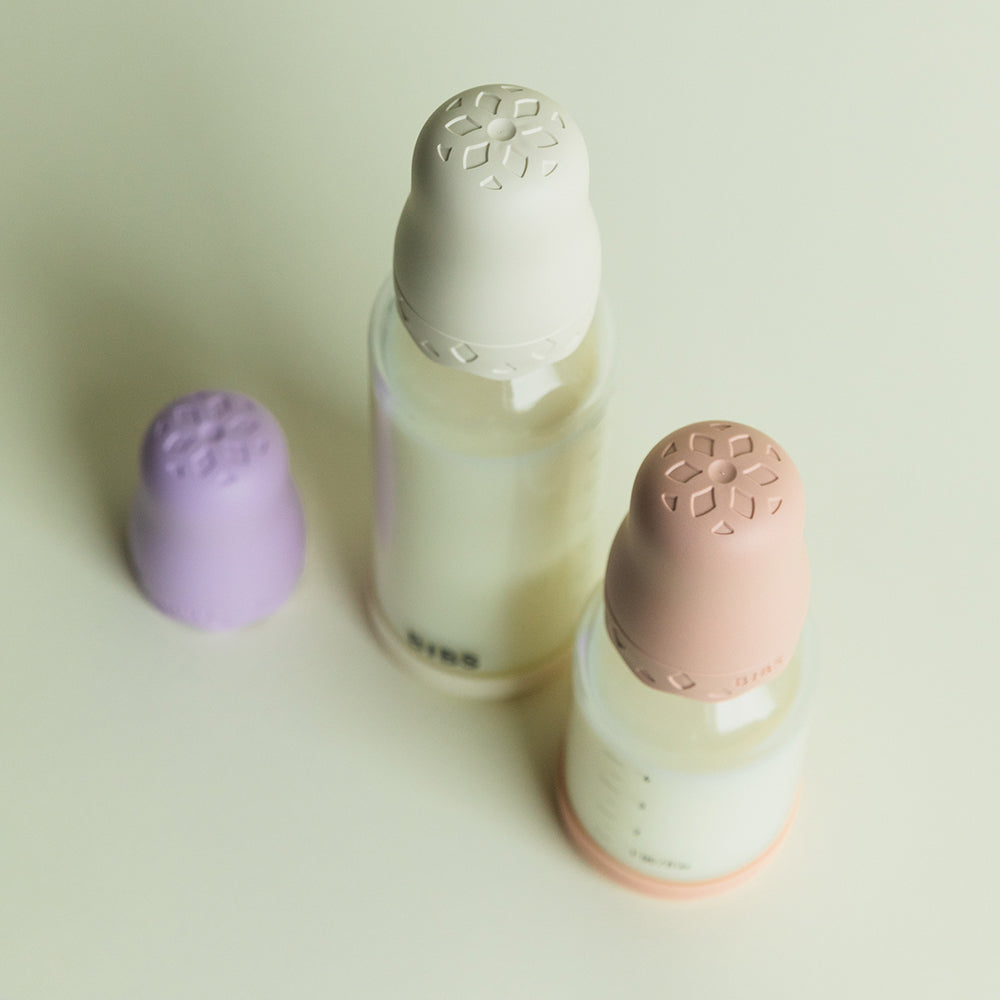 Baby Glass Bottle Boheme Set 4oz Latex - Blush