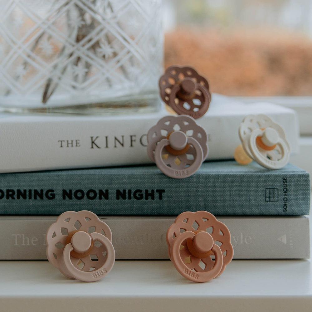 Boheme Pacifiers 2 Pack - Peach/Woodchuck