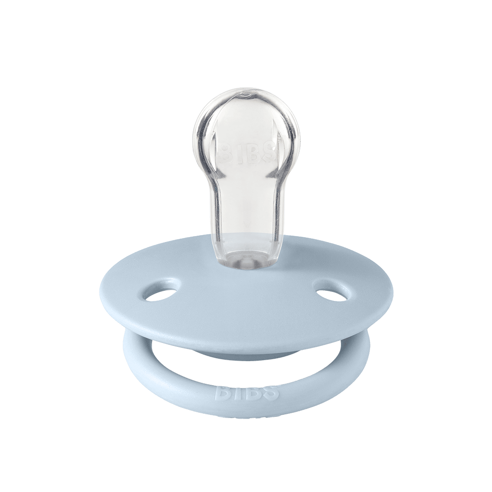 De Lux Pacifiers 2 Pack - Iron/Baby Blue