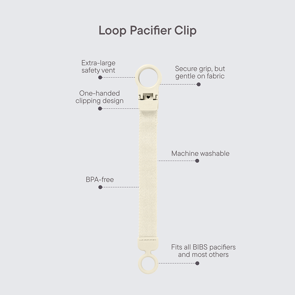 Pacifier Clip Loop - Ivory
