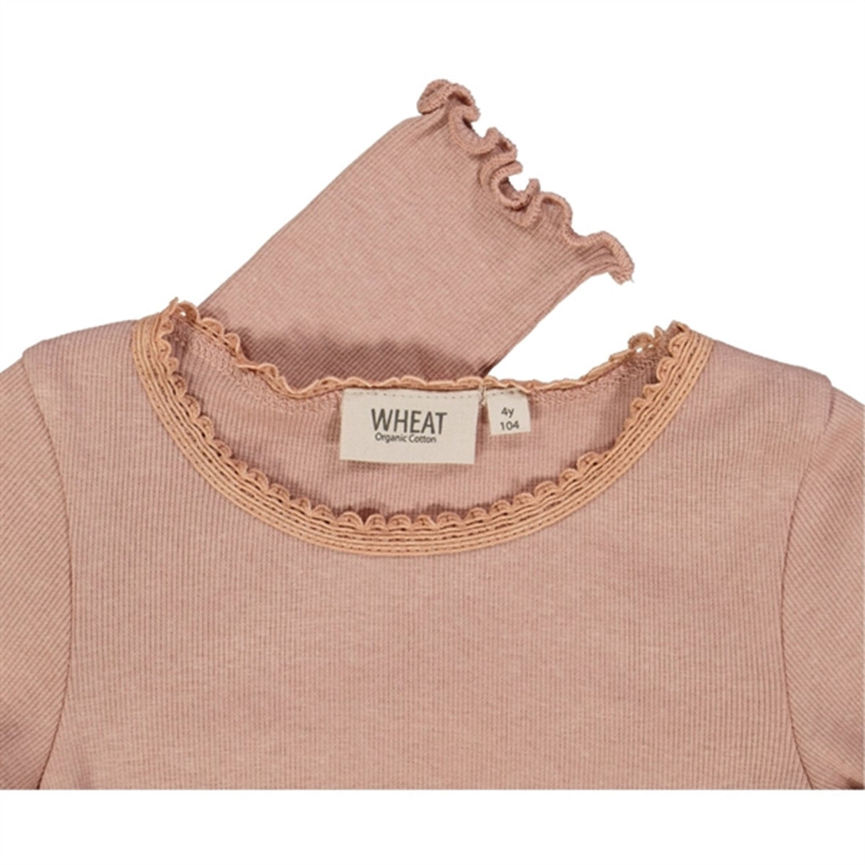 Wheat Rose Dawn Rib Lace Bluse