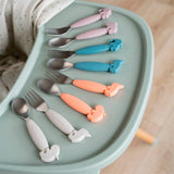 Done by Deer Easy Grip Spoon and Fork Set Coral