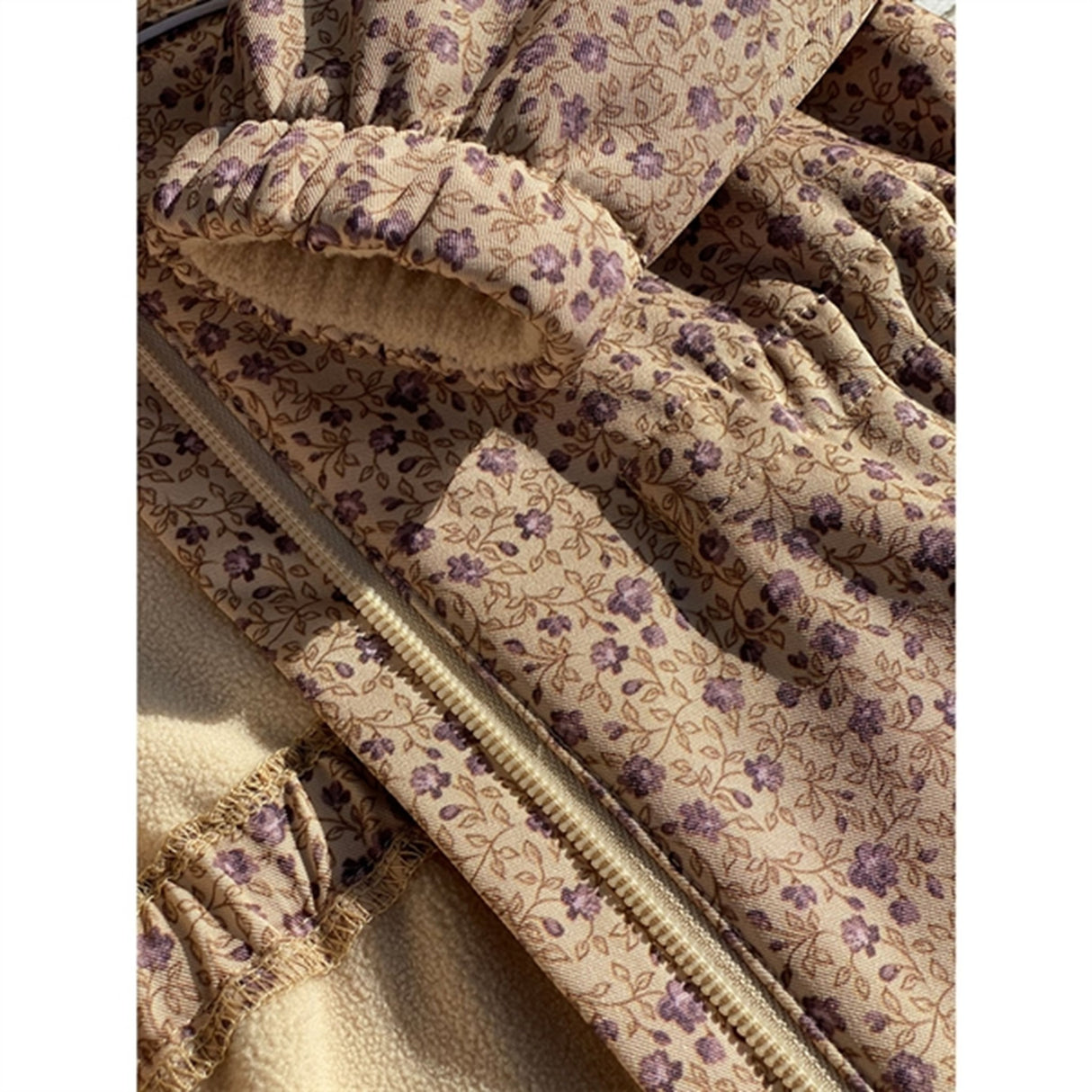 Wheat Softshell Lilac Flowers Jakke Elois