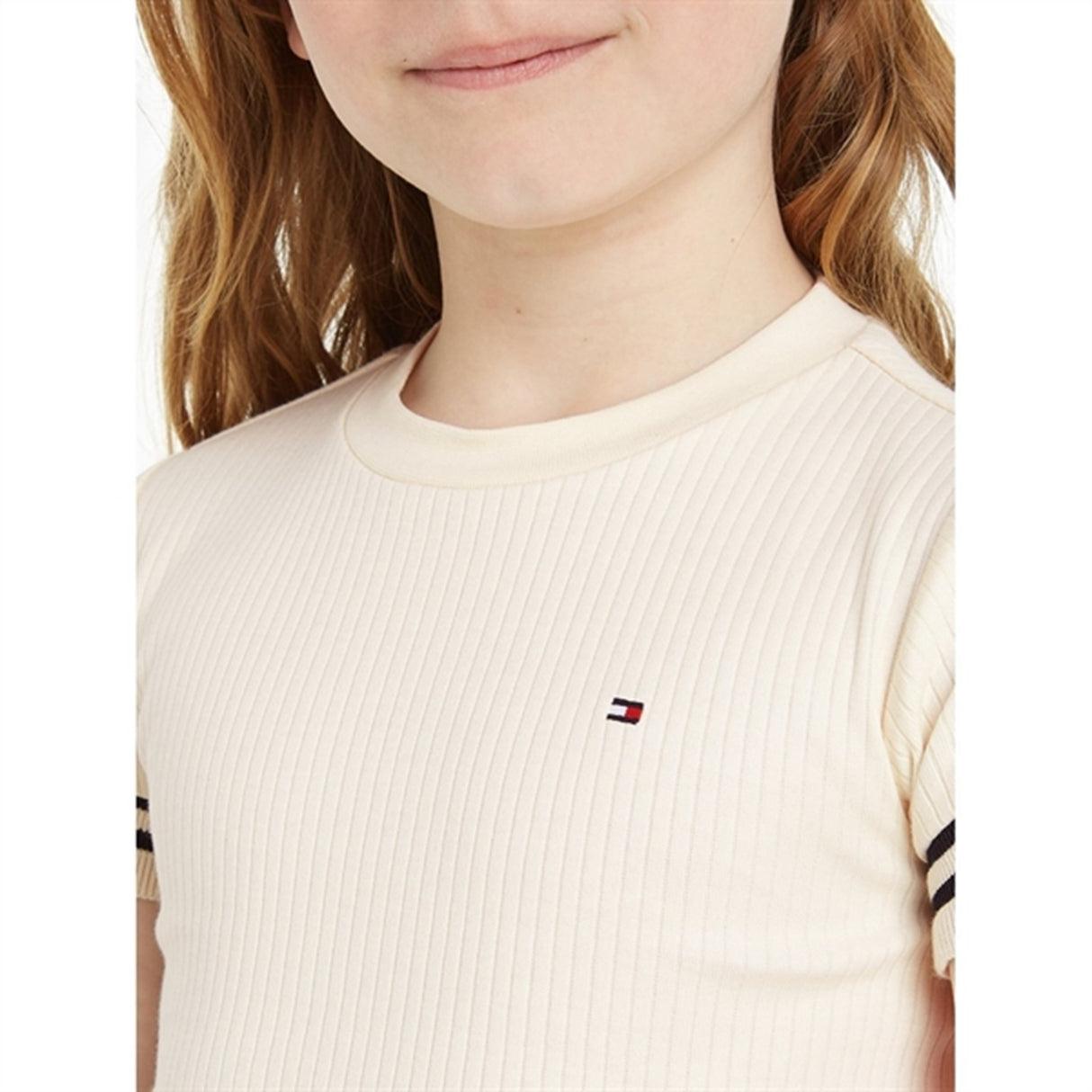 Tommy Hilfiger Ruffle Rib Strik Top Calico