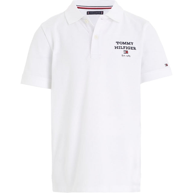 Tommy Hilfiger Th Logo Kortærmet Polo White