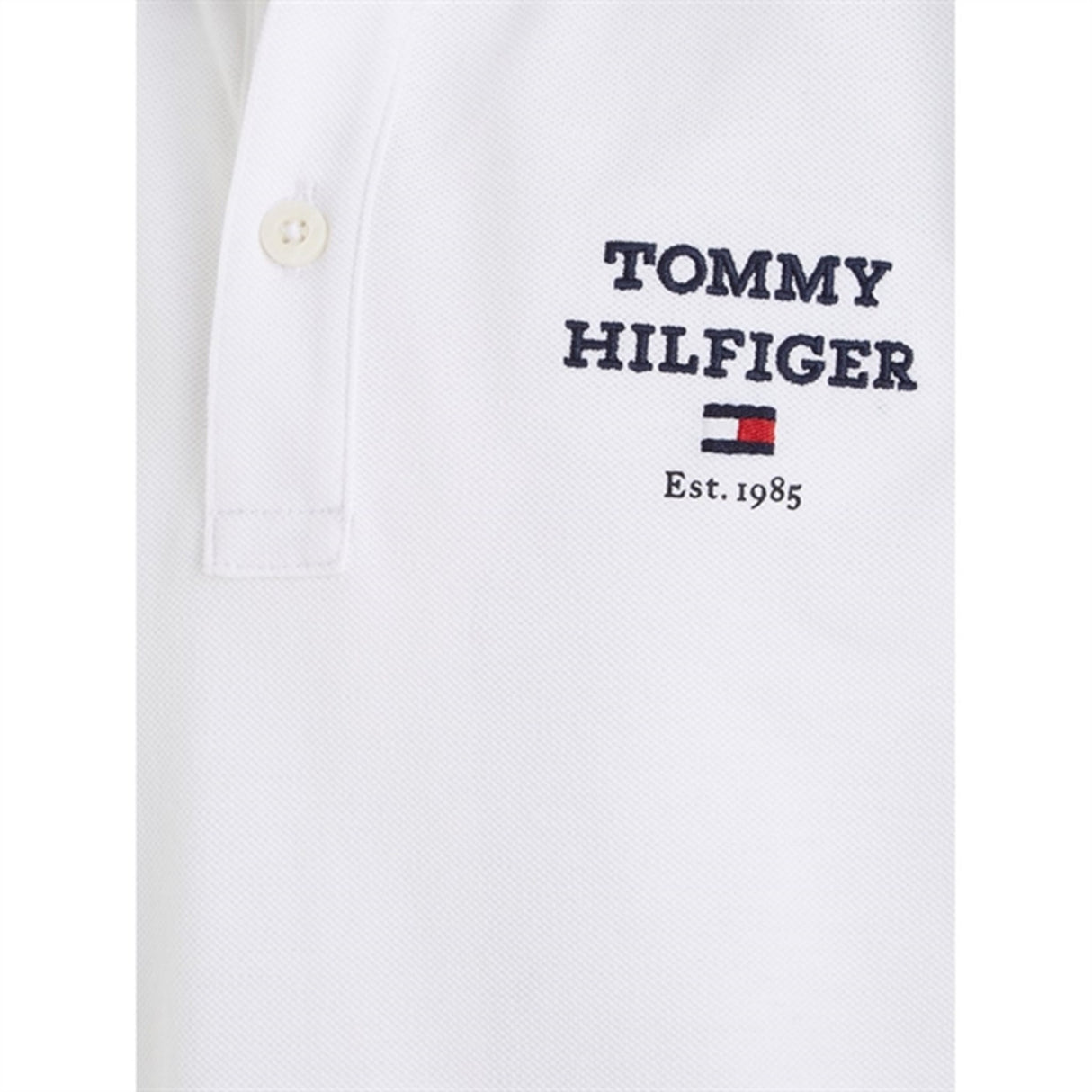 Tommy Hilfiger Th Logo Kortærmet Polo White